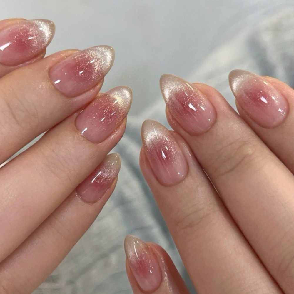 KaleidNail Glossy Full-Coverage Press-On Nails, 24 Pieces