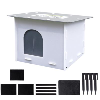 Weather-Resistant Outdoor Cat House, Windproof and Rainproof Cat Shelter