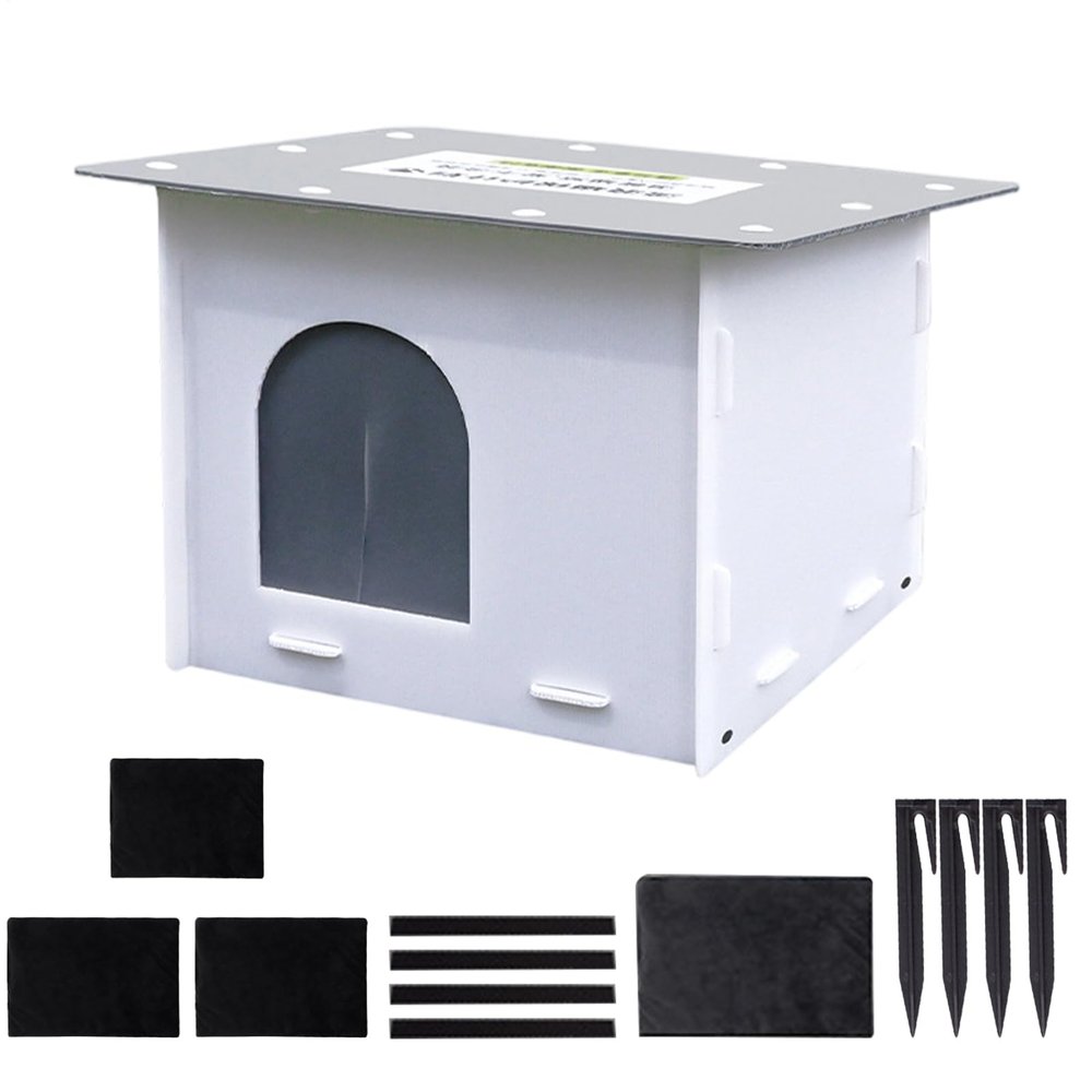 Weather-Resistant Outdoor Cat House, Windproof and Rainproof Cat Shelter