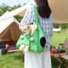 Medium Cat Carrier, Soft Canvas Shoulder Bag with Ventilation Holes view 3