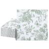 40 Green Floral Cocktail Napkins, 16.5 cm Party Paper Napkins view 1