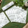 40 Green Floral Cocktail Napkins, 16.5 cm Party Paper Napkins view 4