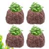 Luckxing Aquarium Plant Pots, 4 Pieces Volcanic Rock - Aquarium Stones for Fish Tanks view 1
