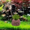 Luckxing Aquarium Plant Pots, 4 Pieces Volcanic Rock - Aquarium Stones for Fish Tanks view 2