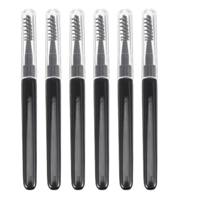 WRITWAA 6-Piece Black Plastic Eyelash Brushes with Eyebrow and Eyelash Separating Makeup Applicators