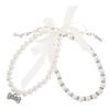 DOITOOL 2-Pack Adjustable Pearl Collars with Bows for Small Dogs and Cats view 1