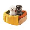 Dog Car Seat with Storage Pockets and Safety Belt, Soft 2-in-1 Pet Bed view 1