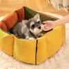 Dog Car Seat with Storage Pockets and Safety Belt, Soft 2-in-1 Pet Bed view 4