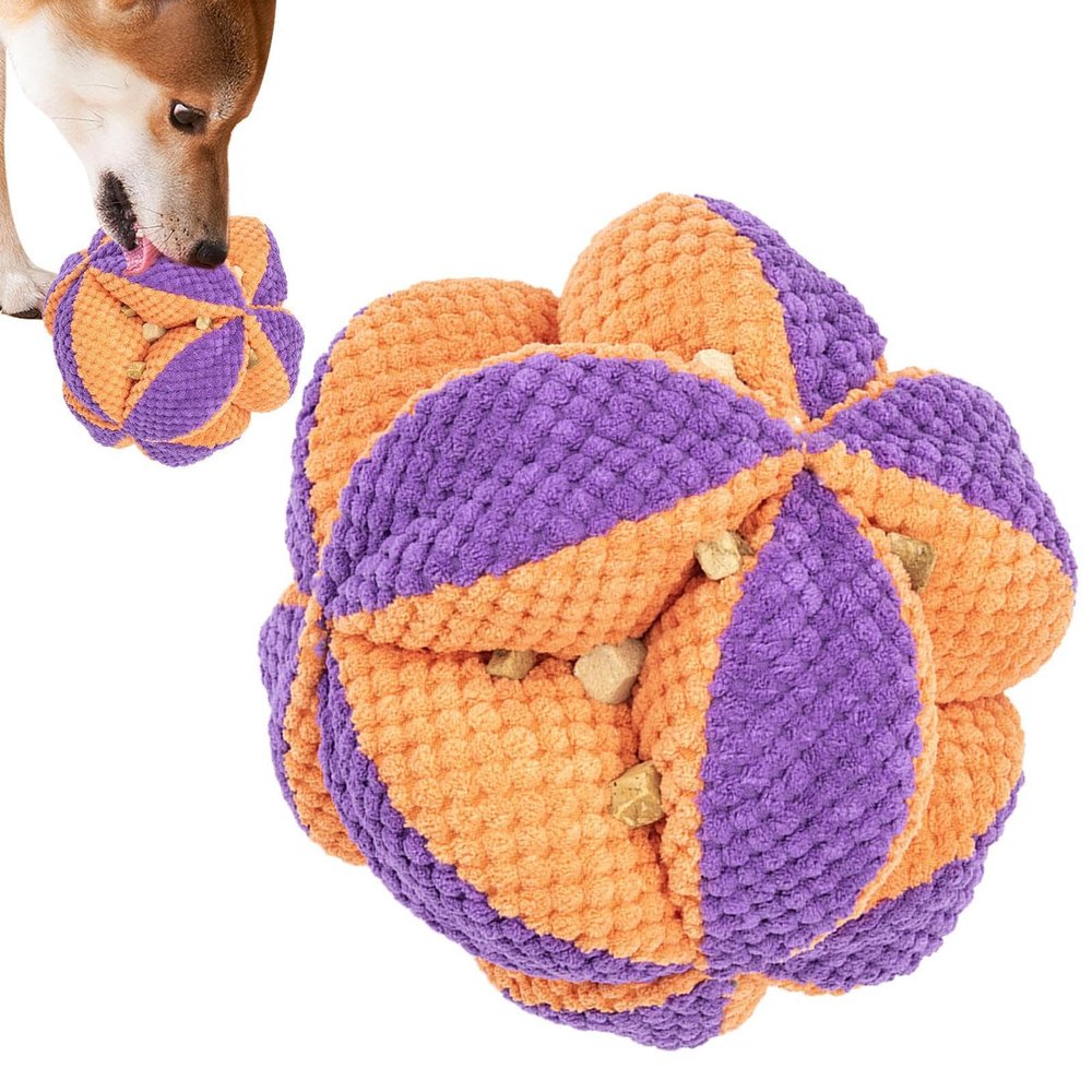 Generic Dog Snuffle Ball Plush Treat Toy for Scent Training and Nose Work