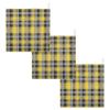 GuoChe Muslin Washcloths, 100% Cotton, Unisex, Yellow/Black Plaid, 5-Pack view 2