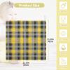 GuoChe Muslin Washcloths, 100% Cotton, Unisex, Yellow/Black Plaid, 5-Pack view 4