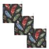 GuoChe Colorful Feather Pattern, 3-Pack Cotton Baby Washcloths view 2