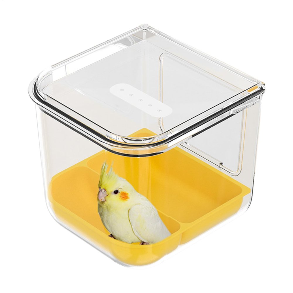 Birdcage Feeder with Transparent Bird Bath Container