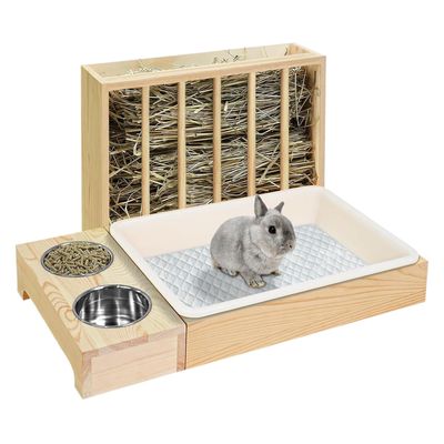Wooden Automatic Feeder for Rabbits and Small Animals