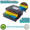 31-Day AM/PM Pill Organizer, 2 Daily Doses, Large Weekly Box with Pill Splitter, Travel Medicine Case for Pills, Fish Oil & Vitamins view 2