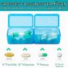 31-Day AM/PM Pill Organizer, 2 Daily Doses, Large Weekly Box with Pill Splitter, Travel Medicine Case for Pills, Fish Oil & Vitamins view 3