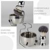 Ciieeo Men's Shaving Set with Stainless Steel Bowl, Brush and Cleaning Brush view 3