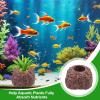 Generic Aquarium Plant Holder, Volcanic Stone Oval Ring Decor view 3