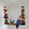 DECHOUS Wooden Bird Toy Training Perch for Budgies view 2