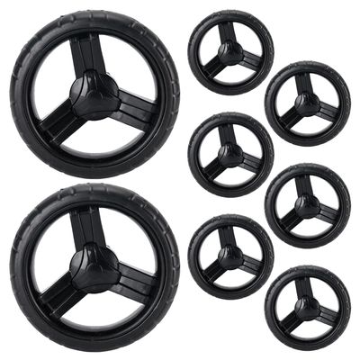 Beaupretty 8-Piece 5.5-Inch EVA Stroller Wheels with Non-Swiveling Casters