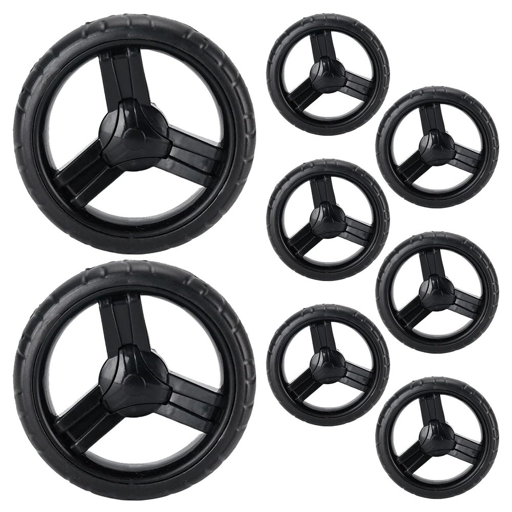 Beaupretty 8-Piece 5.5-Inch EVA Stroller Wheels with Non-Swiveling Casters