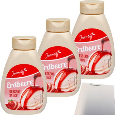 usy Bundle for Every Day Strawberry Dessert Sauce 3-Pack (3 x 250 g Tubes) + usy Block