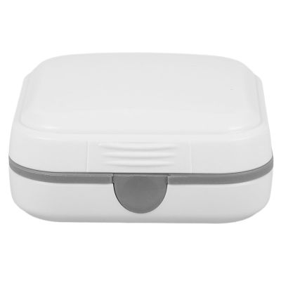 ABS and PVC Portable Hearing Aid Storage Case, White