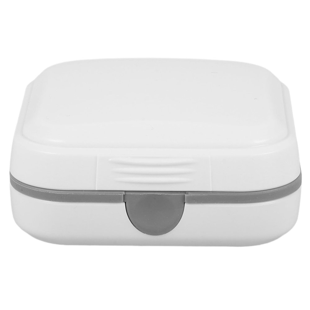 ABS and PVC Portable Hearing Aid Storage Case, White