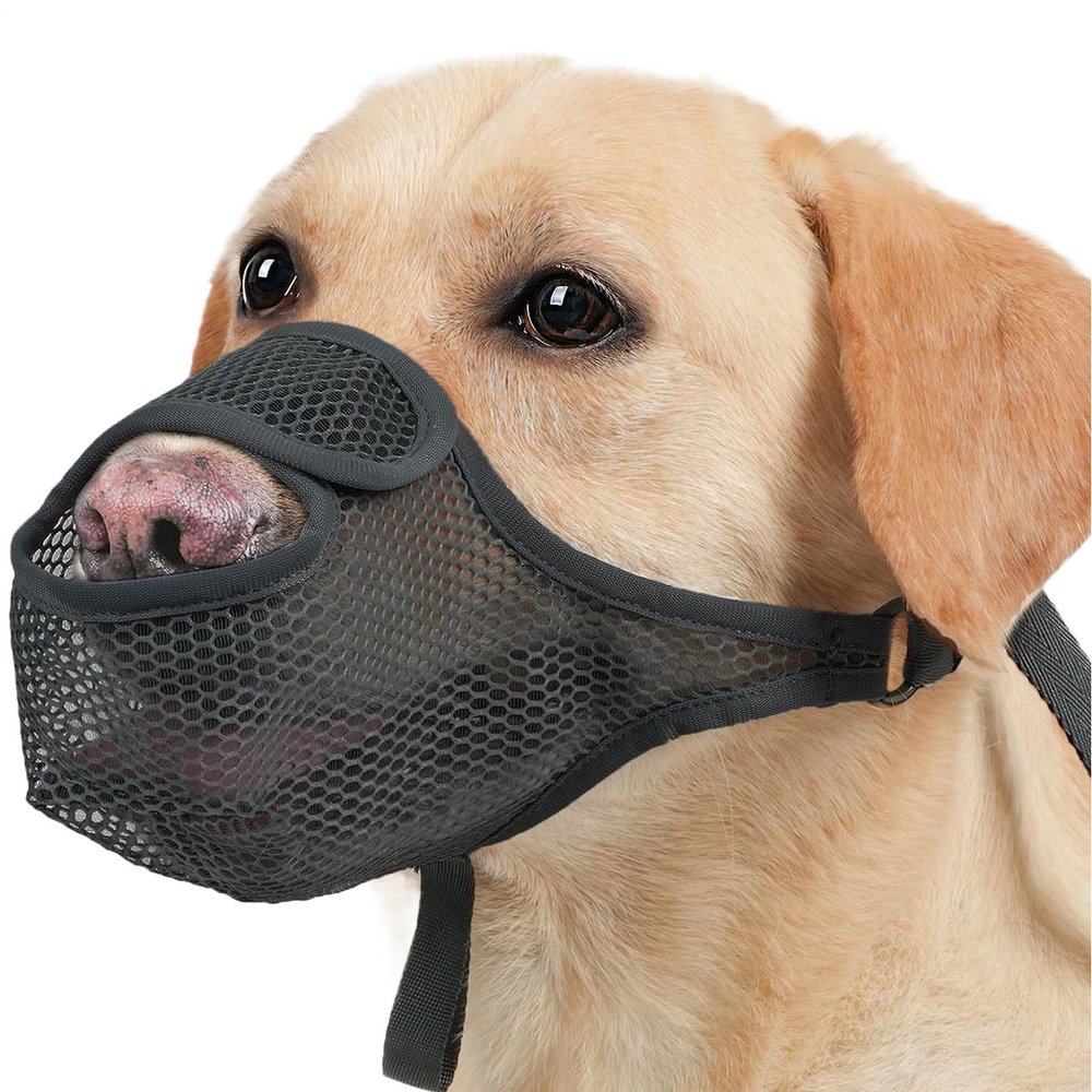 Nankoyal Anti-Bark Muzzle for Dogs – Washable Soft Mesh