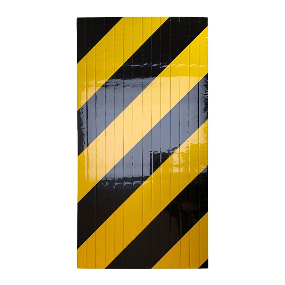 Self-Adhesive Foam Garage Wall and Pillar Protector with Reflective Stripes, Black/Yellow U-Shaped, 20 Pieces