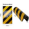 Self-Adhesive Foam Garage Wall and Pillar Protector with Reflective Stripes, Black/Yellow U-Shaped, 20 Pieces view 3