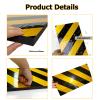 Self-Adhesive Foam Garage Wall and Pillar Protector with Reflective Stripes, Black/Yellow U-Shaped, 20 Pieces view 4