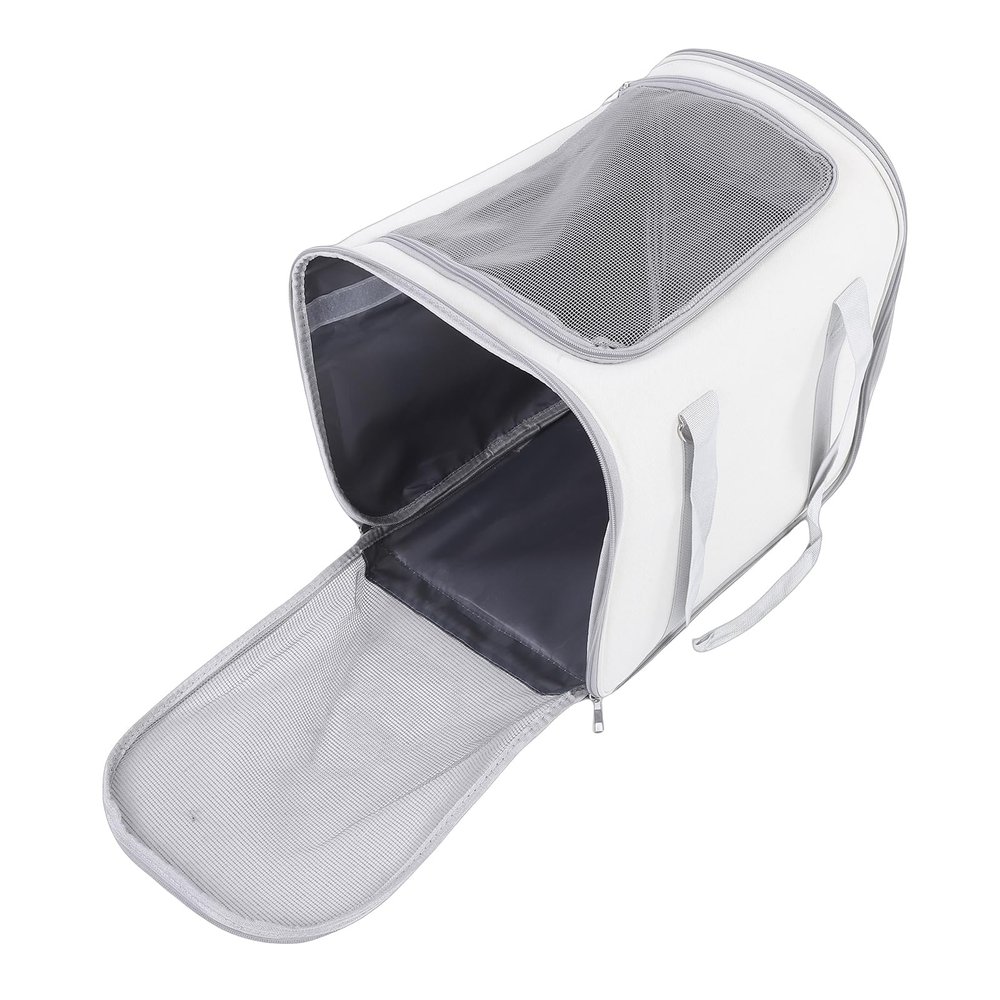 Yechiry Soft Cat Carrier, Foldable Pet Travel Carrier with Shoulder Strap and Removable Padding, for Pets up to 7 kg, 29 x 35 x 42 cm, Warm Winter Type