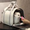Yechiry Soft Cat Carrier, Foldable Pet Travel Carrier with Shoulder Strap and Removable Padding, for Pets up to 7 kg, 29 x 35 x 42 cm, Warm Winter Type view 2