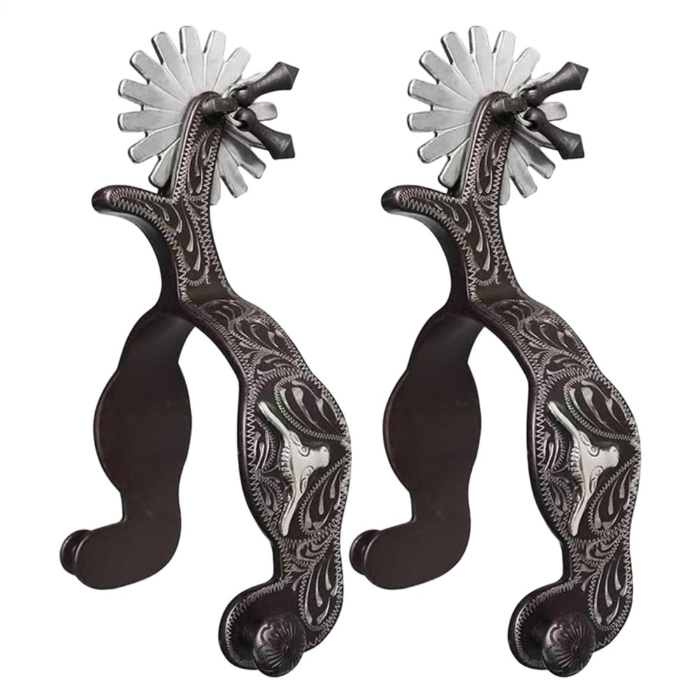xowwyue Cowboy Boot Spurs for Equestrian Events
