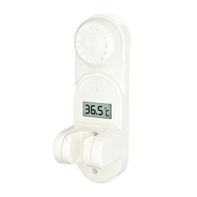 Suction Cup Shower Head Holder with Adjustable Temperature Display