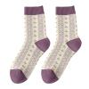 Uwdiohq Purple Thick Socks for Women and Men, Mid-Calf Winter Cotton Socks, Open-Crotch Velvet Tights, Sizes 39–42, Colorful Compression Socks view 1