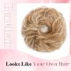 Benehair Curly Synthetic Hair Bun Scrunchie, Chestnut Brown & Blonde, 25 g view 3
