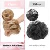 Benehair Curly Synthetic Hair Bun Scrunchie, Chestnut Brown & Blonde, 25 g view 4