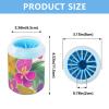 Flower Pink Portable Pet Paw Cleaner with Soft Silicone Brush for Dogs and Cats view 3