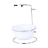 KIXZSAZ Men's Stainless Steel Shaving Bowl Gift Set, White view 1