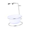 KIXZSAZ Men's Stainless Steel Shaving Bowl Gift Set, White view 2