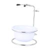KIXZSAZ Men's Stainless Steel Shaving Bowl Gift Set, White view 3
