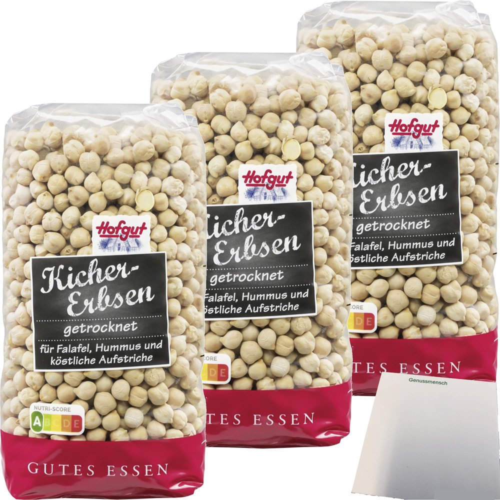 usy Bundle for Hofgut Chickpeas, 3-Pack (3 x 500 g Bags) + usy Block