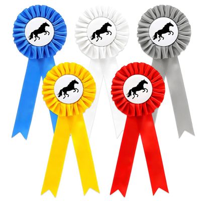 YAZWUR 5-Pack Equestrian Ribbons (Colorful)