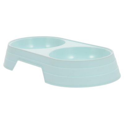 DECHOUS Wheat Straw Double Bowl for Small Cats and Dogs