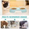 DECHOUS Wheat Straw Double Bowl for Small Cats and Dogs view 3