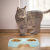 DECHOUS Wheat Straw Double Bowl for Small Cats and Dogs view 4