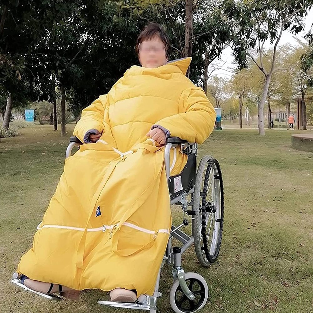 EZLUIYLDH Wheelchair Blanket with Thick Down Filling and Quilted Design, Universal Fit for Manual and Power Wheelchairs