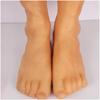 KGLHJDY Silicone Foot Prosthesis, Simulated Silicone Foot Cuff, Artificial Silicone Calf Prosthesis for Cosplay, Cross-Dressing and Covering Birthmarks, Wheat Yellow view 1